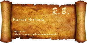 Ruzsa Bulcsú névjegykártya